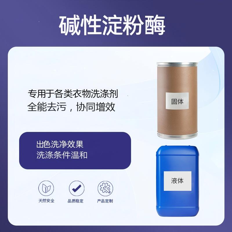 奕达酶 碱性淀粉酶——淀粉酶 洗衣液增效 米糊意面酱汁去除酶 洗涤用耐碱淀粉酶